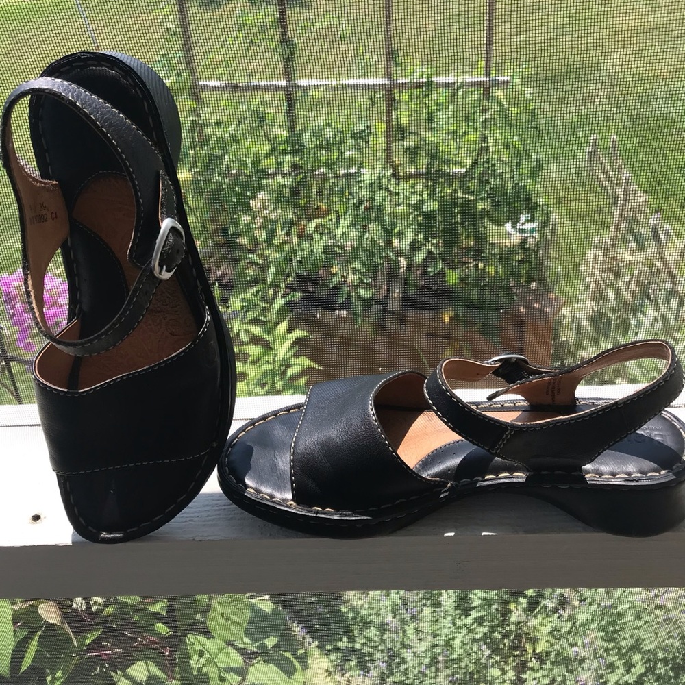 Born all leather walking sandals